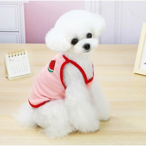 Summer Pet Dog Clothes Cotton Striped Vest t shirt Dog Clothing for Dogs Puppy shirt For Teddy Chihuahua T-shirt