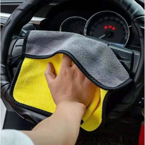 Soft Car Wash Microfiber Towel Thick Absorbent Kitchen Towels Household Cleaning Tools Drying Cloth