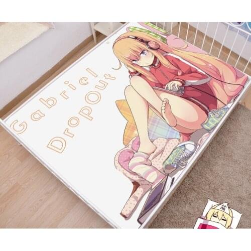 Japanese Anime Cartoon Gabriel DropOut Mattress Cover Fitted Sheet Fitted cover bedspread counterpane