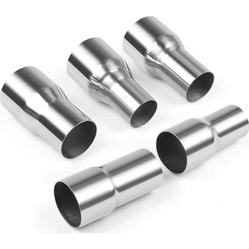 OD:2" 2.25'' 2.5'' 3'' Stainless Steel Tapered Standard Car Exhaust Reducer Connector Pipe Adapter Tube Muffler Universal Fit