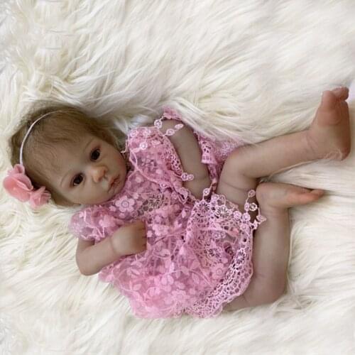 Adolly 20 Inch Realistic Reborn Baby Doll Soft Weighted Simulation Silicone Vinyl Newborn Lifelike Boy Girl Toy 20c009