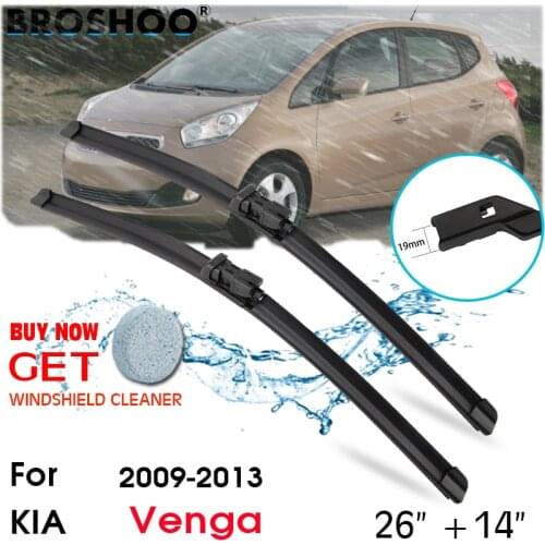 Car Wiper Blade Window Windscreen Windshield Wipers Blades Push Button Auto Accessories For KIA Venga 26"+14" 2009-2013