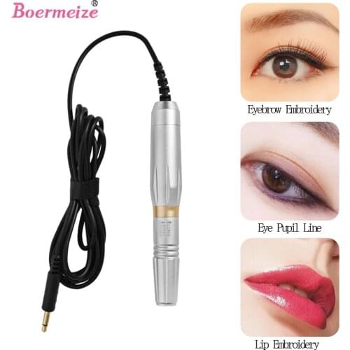 Swiss motor for 1 Sets Eyebrow Lip tattoo Professional pmu handpiece pen with needles tip Digital Permanent Makeup machine