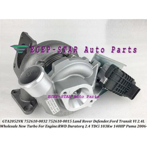 Turbo +actuator GT2052V 752610 752610-5032S 6C1Q6K682EF 6C1Q6K682EJ 1435057 for Ford Transit VI For Land-Rover Defender 2.4 TDCi