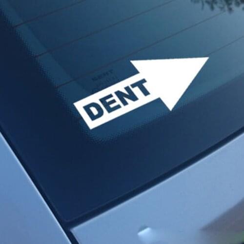 DENT Arrow Oops Funny Vinyl Decals Bumper Sticker Car Windows Laptop Decal Wall Sticker Choose 20 Colours