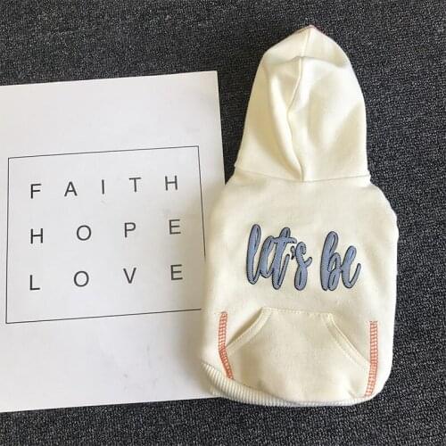 Winter Dog Clothes for Small Dogs Girl Chihuahua Hoodie Cute Letter Print Dog Costumes Ropa De Perro Clothing Pets Accessorios