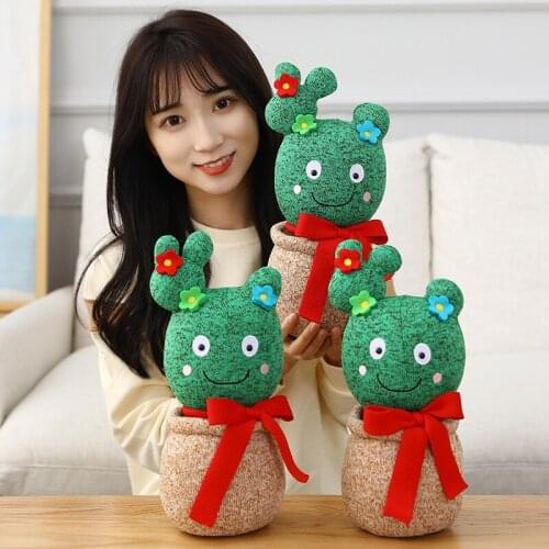 1pc 35cm Lovely Cactus Plush Toys Cute Lifelike Stuffed Soft Popular Korean TV Dolls for Baby Girls Birthday Xmas Decor Gifts