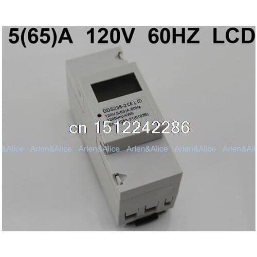 5(65)A 120V 60HZ DDS238-2 Single phase Din rail KWH Watt hour din-rail energy meter LCD