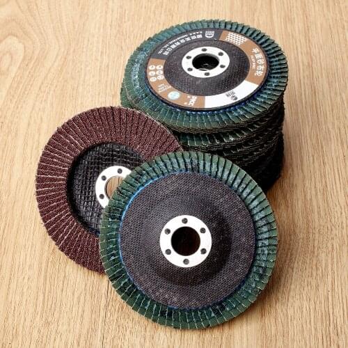 10Pcs Grit 60 Flap Wheel Polishing Sanding Grinding Disc for Wood Stainless Steel Plastic Abrasive Tool for 100mm Angle Grinders