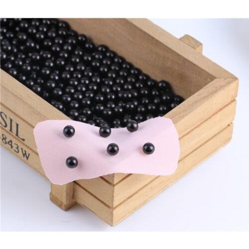 DIY Clothing Accessories Black Beige No Hole Imitation Pearl Leathercraft Repair Pearl Knitting Lace Hat Hair Accessories 100pcs