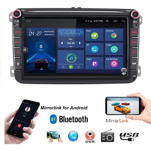JOYINCAR Car Radio 2 din Android 9.1 Car Multimedia Player GPS for VW/Volkswagen/Golf/Polo/Jetta/Passat/Skoda/Octavia Radio Coch