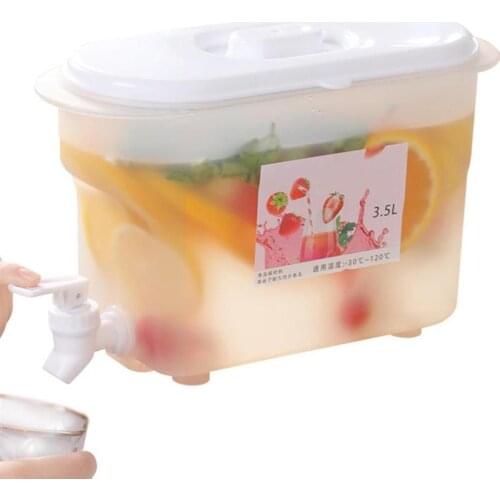 Refrigerator Cold Kettle with Faucet 3.5L Large Capacity Beverage Dispenser Household Ice Water Bucket Kettle Water Juice Teapot