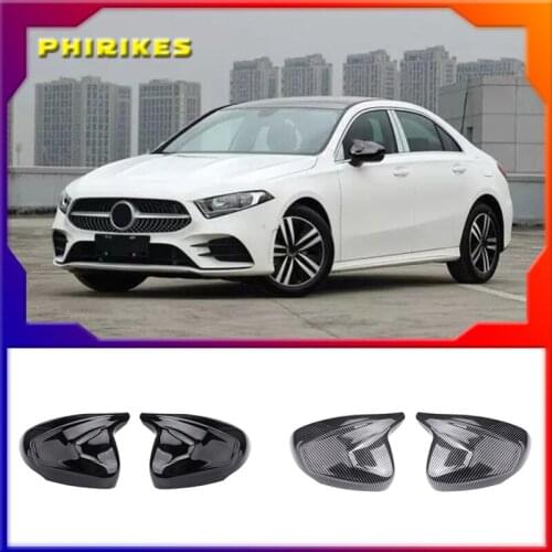 For Mercedes-Benz A-Class W177 2019 2020 Black Exterior Rearview Mirror Cover Side Mirrors Protection Guards