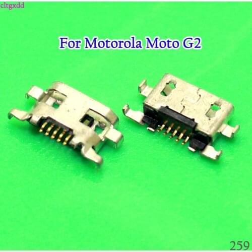 Cltgxd 100PCS/Lot Micro USB Charge Socket Plug Jack Charging Port Connector For Motorola Moto G2 G+1 XT1063 XT1064 XT1068 XT1069
