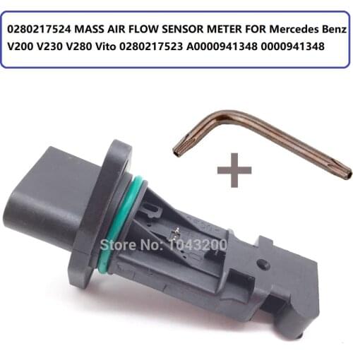 0280217524 MASS AIR FLOW SENSOR METER FOR Mercedes Benz V200 V230 V280 Vito 0280217523 A0000941348 0000941348 071906461