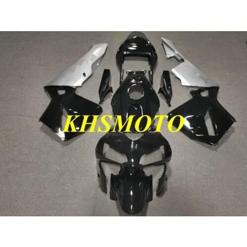 Motorcycle Fairing kit for CBR600RR F5 03 04 CBR 600RR 2003 2004 cbr 600 rr ABS Silver black Fairings set+gifts HR66