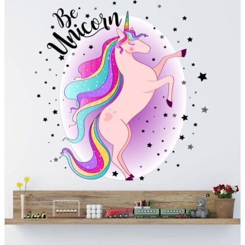 Unicorn Creative Wall Sticker Art Mural Bedroom Wall Decoration wall stickers for kids rooms
