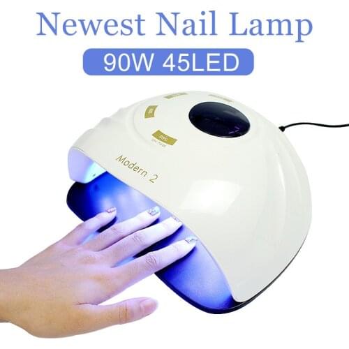 90W UV LED Nail Lamp for Manicure Nail Dryer With 45Pcs LEDs LCD Display Lamp for Gel Polish Drying Lamp for Manicure Gel Dry