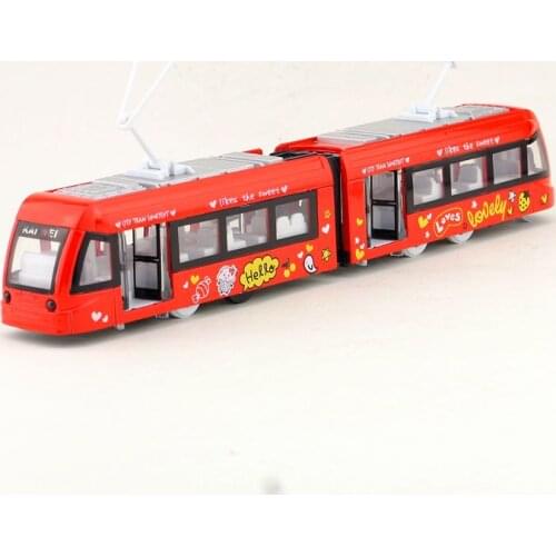 Diecast Metal Toy/Sound & Light Pull back Educational Car/City Underground Subway Tram Train/For childrens gift or collection