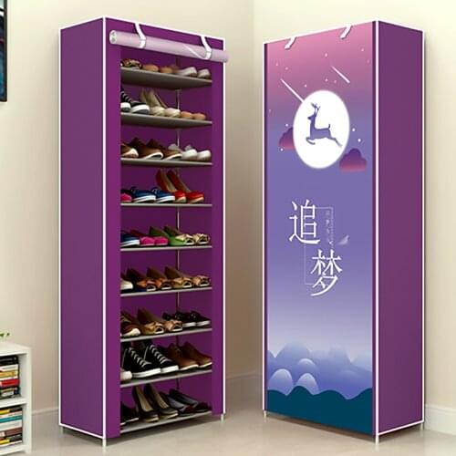 Multilayer Shoe Rack Dustproof Shoe Organizer Cabinets Simple Assemble Shoes Holder Home Furniture Space Saving Storage Cabinets