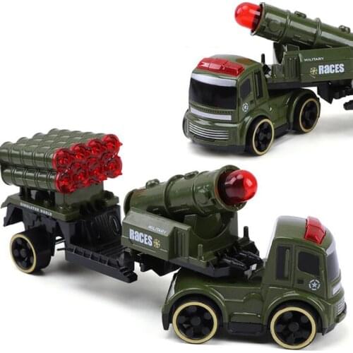 Simulation Military Series Toy Inertia Engineering Vehicle Rocket Missile Vehicle ChildToy Fighting Car Model Boy Birthday Gift