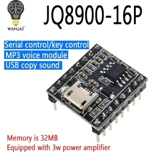 Speech Recognition Module JQ8900 can customize music intelligent speech broadcast USB recording serial MP3 recognition module