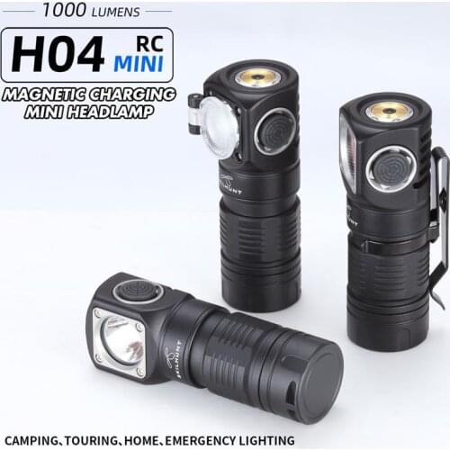 Skilhunt H04 H04R H04F RC Mini USB Magnetic Rechargeable18350 lamp Hunting Fishing Camping Headlamp +Headband