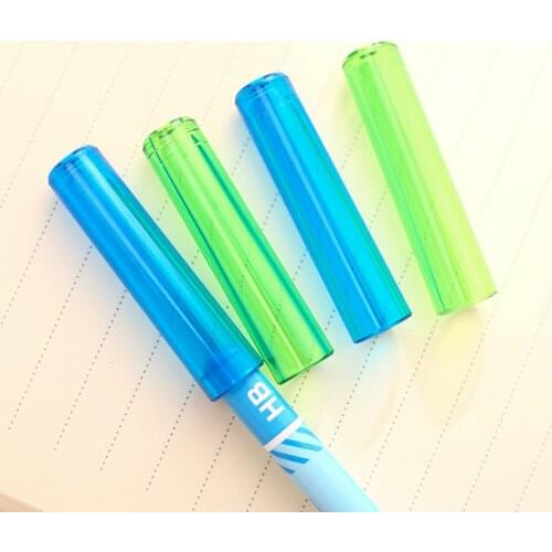 10Pack Total 60Pcs Transparent Colorful Pencil Caps Child Topper Soft And Safe Protect Pencil Head Keep Pencil Case Clean 0508