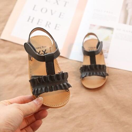 2020 New Toddler Baby Girls New Children Sandal Sandals Floral Sole Kids Children Princess Sandals Shoes Beach Size 21-30