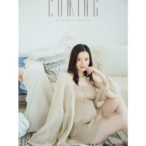 Casual Maternity Dresses Summer Long Pregnancy Dresses Floral Print Clothes For Pregnant Women Off Shoulder Maternity Gown Dress