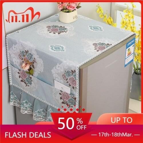 Refrigerator Dust Cover Refrigerator Cover Cloth Washing Machine Cover Single Open Double Door Refrigerator Cover Cover Towel