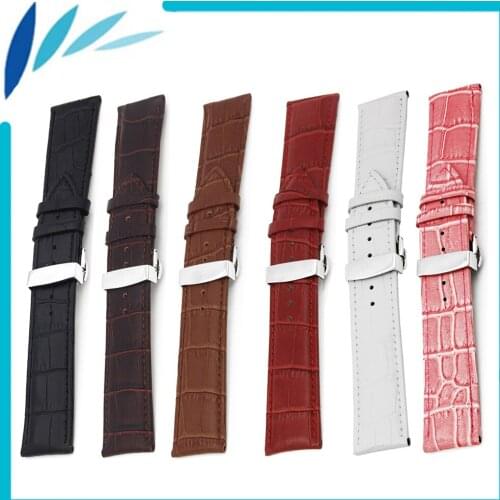 Genuine Leather Watch Band 12mm 14mm 16mm 17mm 18mm 19mm 20mm 21mm 22mm 24mm for Armani Strap Wrist Loop Belt Bracelet Black