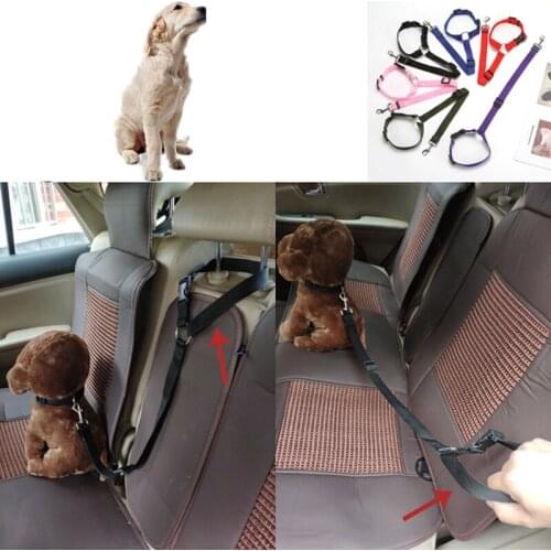 Car Seat Belt for Dog Cat Pet Safety Adjustable Pet Safety Belt Lead Leash Travel Clip Strap Piece 2.5 Car Accessories Interior