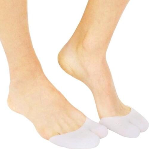 Silicone Toe Cap Protector by (2 Pairs)Silicone Toe Cover and Sleeve Big Toe Protection Silicone Bandage for Ball of Foot, Metat