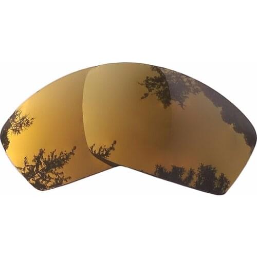 Bronze Gold Mirrored Replacement Lenses for Square Whisker Sunglasses Frame 100% UVA & UVB Anti-Reflective
