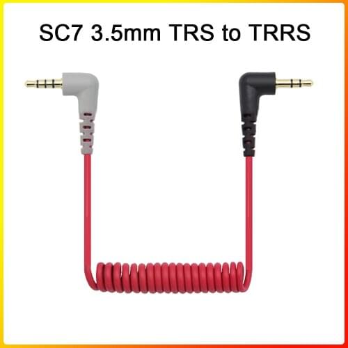Suitable for Rode SC7 3.5mm TRS to TRRS Patch Cable Cable for iPhone RODE Sc7 By VIDEOMIC GO Video Micro-type Mics