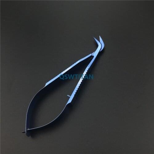 Titanium Castroviejo Keratoplasty Eye scissors Side curved 105mm ophthalmic surgical Tools