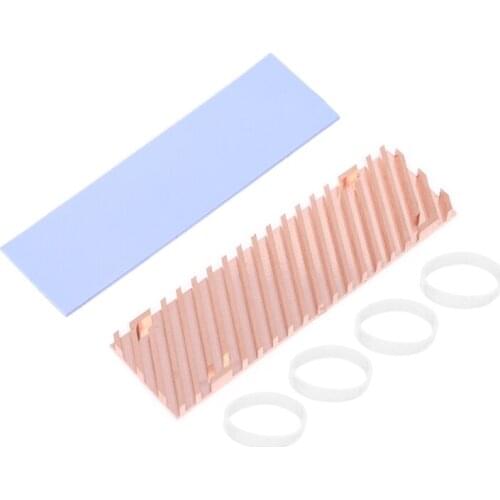 Ultra Thin Pure Copper Heatsink Cooler Heat Sink SSD Thermal Pad for M.2 2280 PCI-E NVME 1.5/2/3/4mm