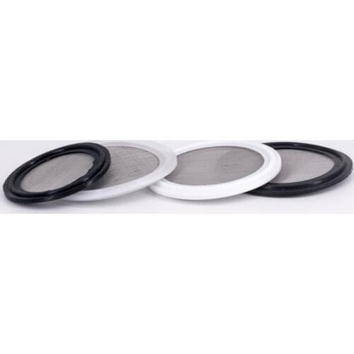 20-80/100/150/200Mesh 1.5" 2" 3" 4" Tri Clamp VMQ PTFE EDPM FKM Gasket Washer Seal Strip 304 Stainless Sanitary Screen Home Brew