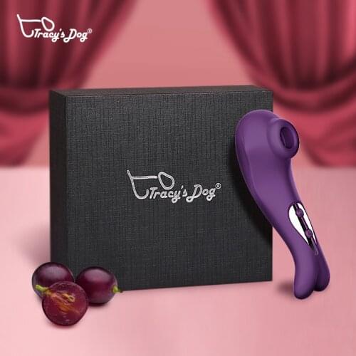 Tracys Dog Clitoral Sucking G-Spot Vibrator Waterproof Rechargeable Nipple Suction Stimulator With 10 Modes Sex Toy For Women