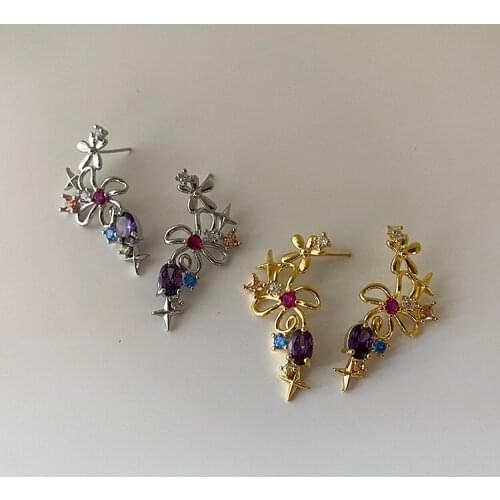 Korean Dangle Drop Earrings Women Handmade Heart Female Fashion Jewelry