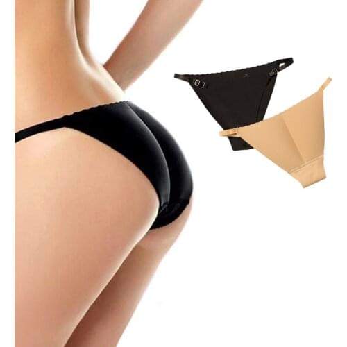 No Trace Bikini Buttocks Push Up Panties Ladies Fake Ass Hip Padded Sexy Lingerie Adjustable Briefs Female Underpants Shapewear