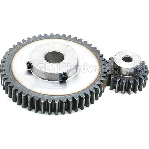 1PCS 1.5 Modulus 12 Teeth Convex Gear Motor Metal Spur Gear Wheel Top Screw Bore 5/6/6.35/7/8mm Carbon Steel