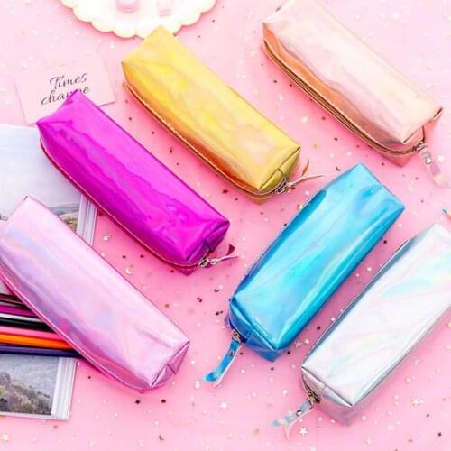 1 Pcs Kawaii Pencil Case Simple girl Big Zipper Estuches School Box Pencilcase Pencil Bag Office Student Supplies Stationery