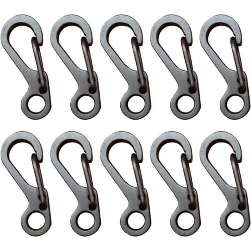 10PCS Mini Carabiner Keychain Mountaineering Spring Tactical Survival Equipment for Climbing hiking fishing traveling C0530*30