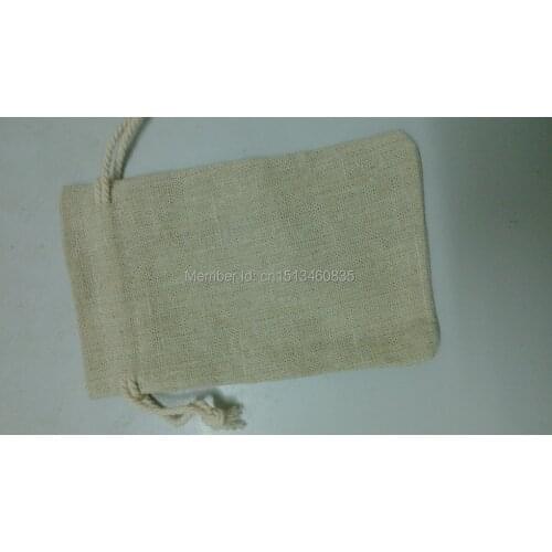 100pcs/lot CBRL jute/linen/flax drawstring bags&pouch for toiletry/herb,Various colors,size customized,wholesale