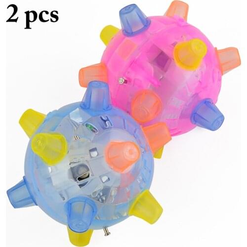 2PCS Pet Ball Toy Music Creative Flashing Dancing Dog Ball Glowing Fun Jumping Balls Pet Dog Interactive Balls Pet Toy Supplies