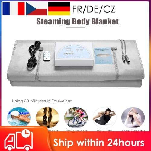 220V Fat Burning Sauna Blanket Slimming For Weight Loss Spa Detox Infrared Romote Control Heating Blanket For Home Body Shaper