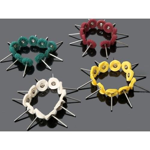 40Pcs 25mm Cloth Polishing Wheel Buffing Pad Brushes Mixed Set for For Mini Drill Remove Oxide Deburring Cleaning Rotary Tools