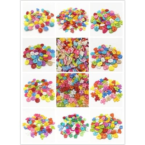 12000pcs Plastic Buttons Sewing DIY Accessories Button Crafts For Scrapbooking 12 Different Patterns Each Pattern 1000pcs